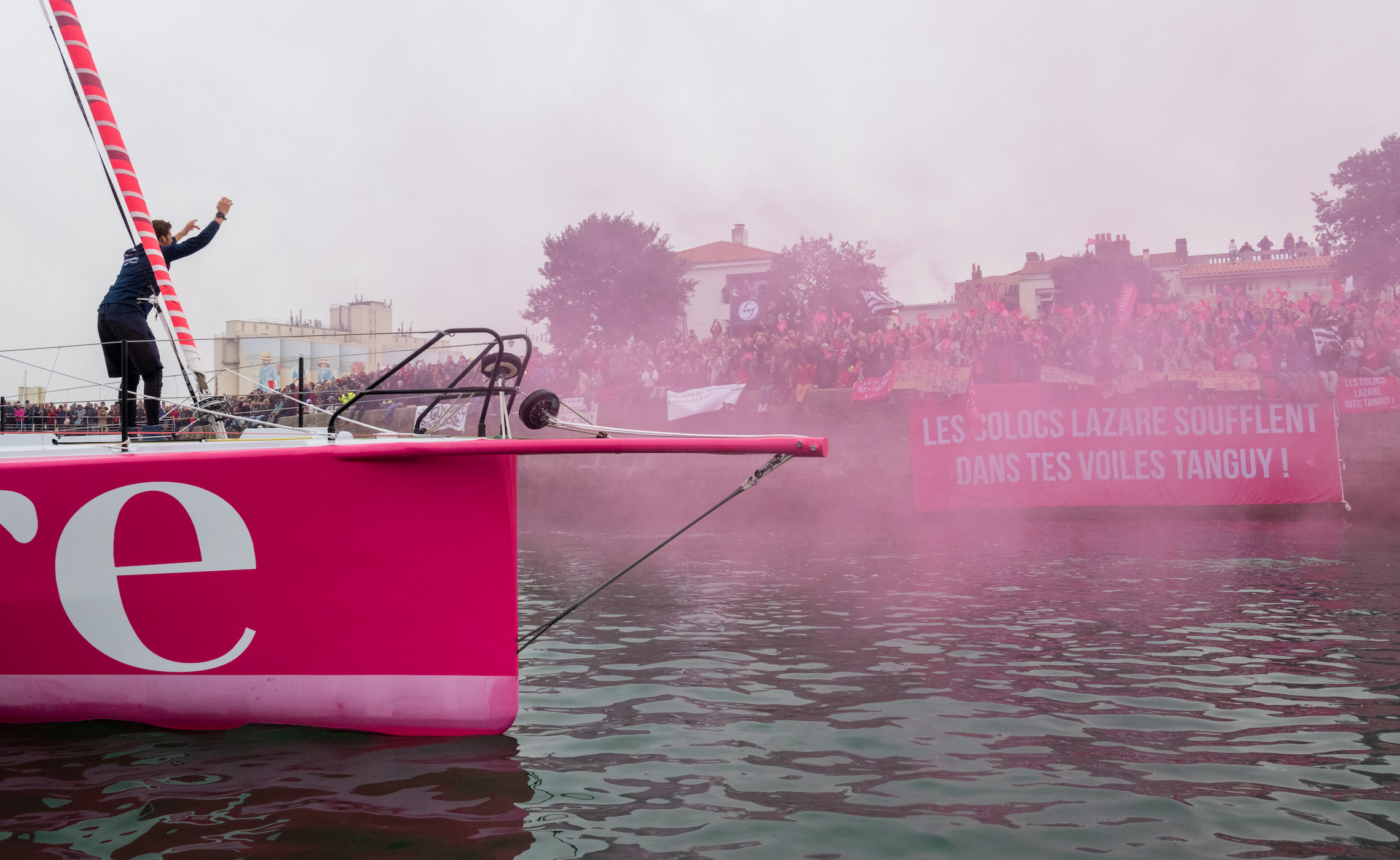 L’association Lazare encourage son skipper Tanguy Le Turquais pour le Vendée Globe